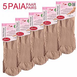 Панчохи Alber's Salus Massage Жіночі Відновлюючі з Масажною Підошвою, Прозорі, 20 Denier, One Size synthetic.ua - Фото 1