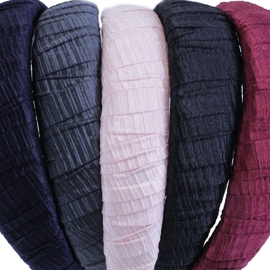 Обруч Тканинний 03cm Рожевий, One Size, рожевий, фото №2