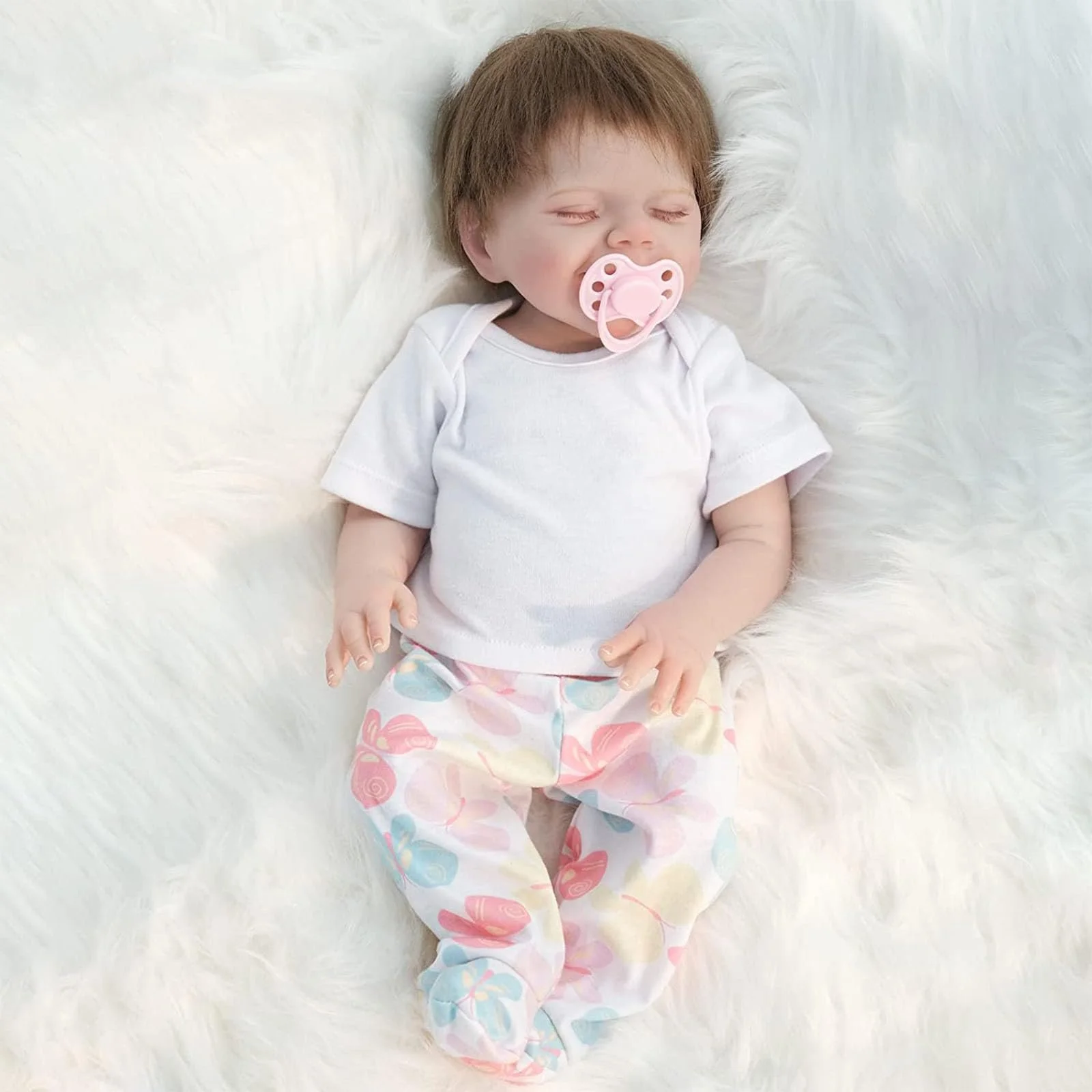 Кукла ZIYIUI Lifelike Reborn Baby 20 дюймов 50 см Handmade Soft Silicone Vinyl Reborn Baby Doll Девочка, фото №5