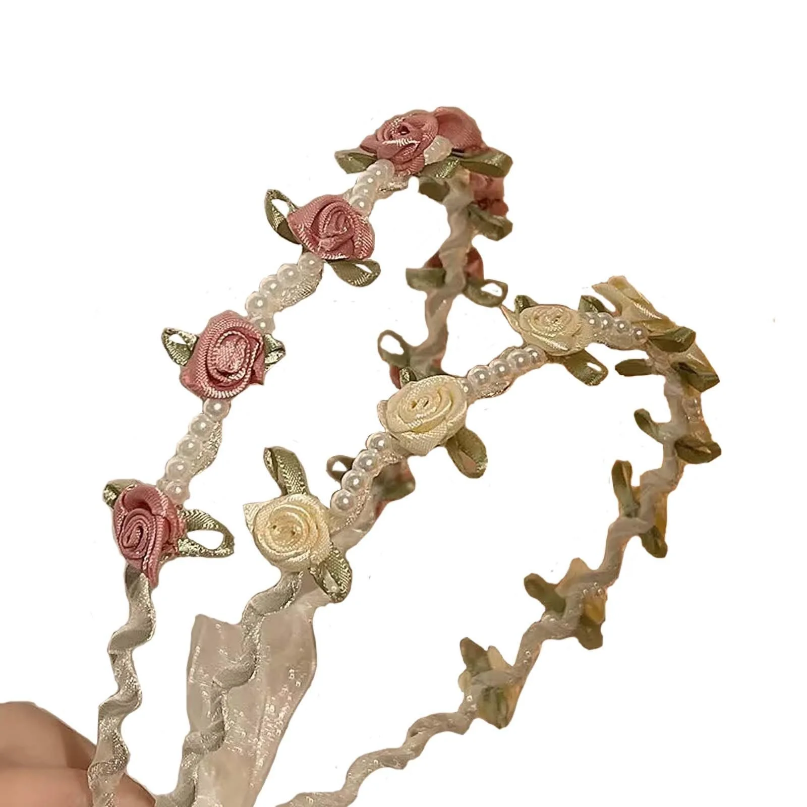 Набір з 2 обручів на голову з квітами, фото №1