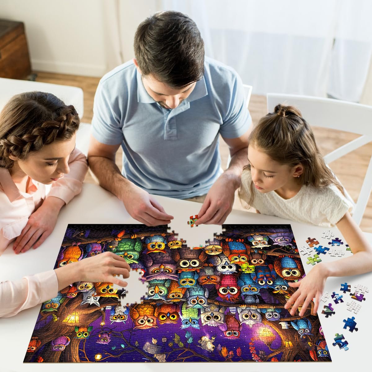 Пазл HUADADA Owl 1000 деталей, фото №3