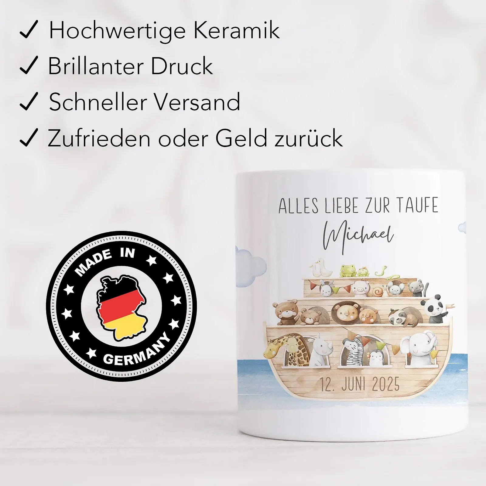 Скарбничка Noah's Ark Керамічна, персоналізована, фото №4