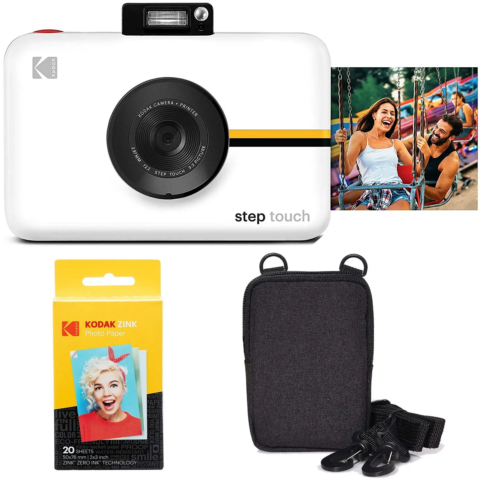 Цифровая фотокамера и принтер мгновенной печати Kodak Step Touch 13MP 3.5 Inch LCD White Travel Set, фото №1