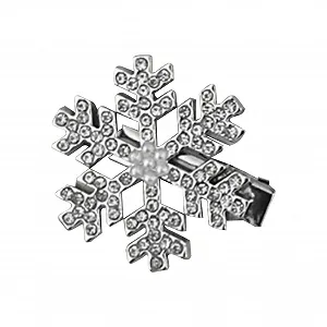 Заколка для волос Снежинка, элегантная заколка со стразами, праздничная заколка для волос - Фото 1