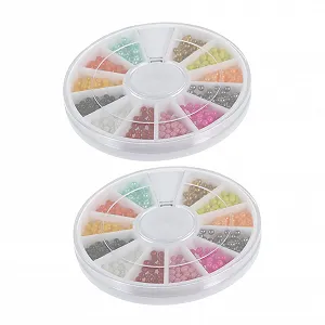 Биссер для ногтей FRCOLOR 6 коробок, аксессуары для дизайна ногтей, бисер для ювелирных изделий, драгоценные камни, блестки, украшения для ногтей, блестки, пайетки, блестки для лица, икорный бисер - Фото 1