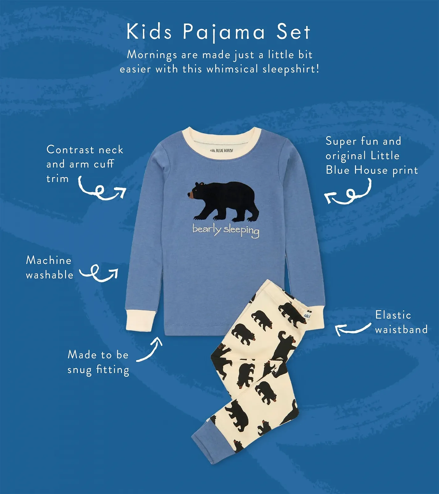 Комплект піжами Little Blue House Unisex Kinder з довгим рукавом, фото №5