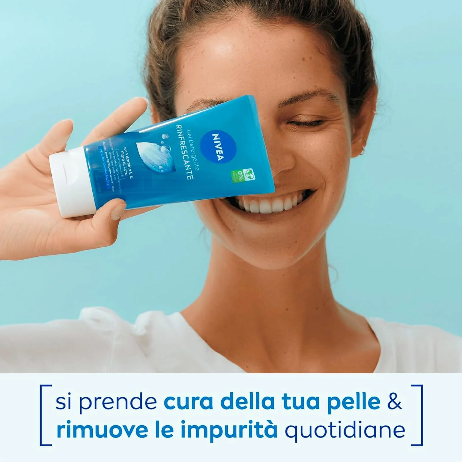 Гель для вмивання Nivea Refreshing для нормальної та комбінованої шкіри з вітаміном Е та Hydra IQ, 4 x 150 мл, фото №5