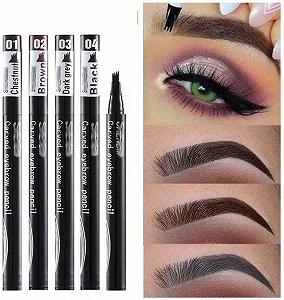 Олівець для брів Tattoo 4 Fork Waterproof Ink Pen Dark Grey - Фото 1