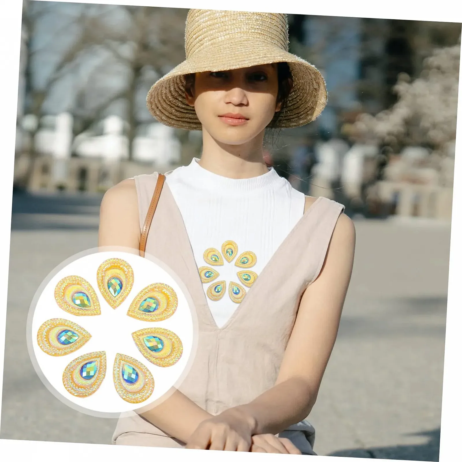 Набор Стразы Lurrose Набор 1 Капли из смолы в форме павлина для модных аксессуаров, фото №8