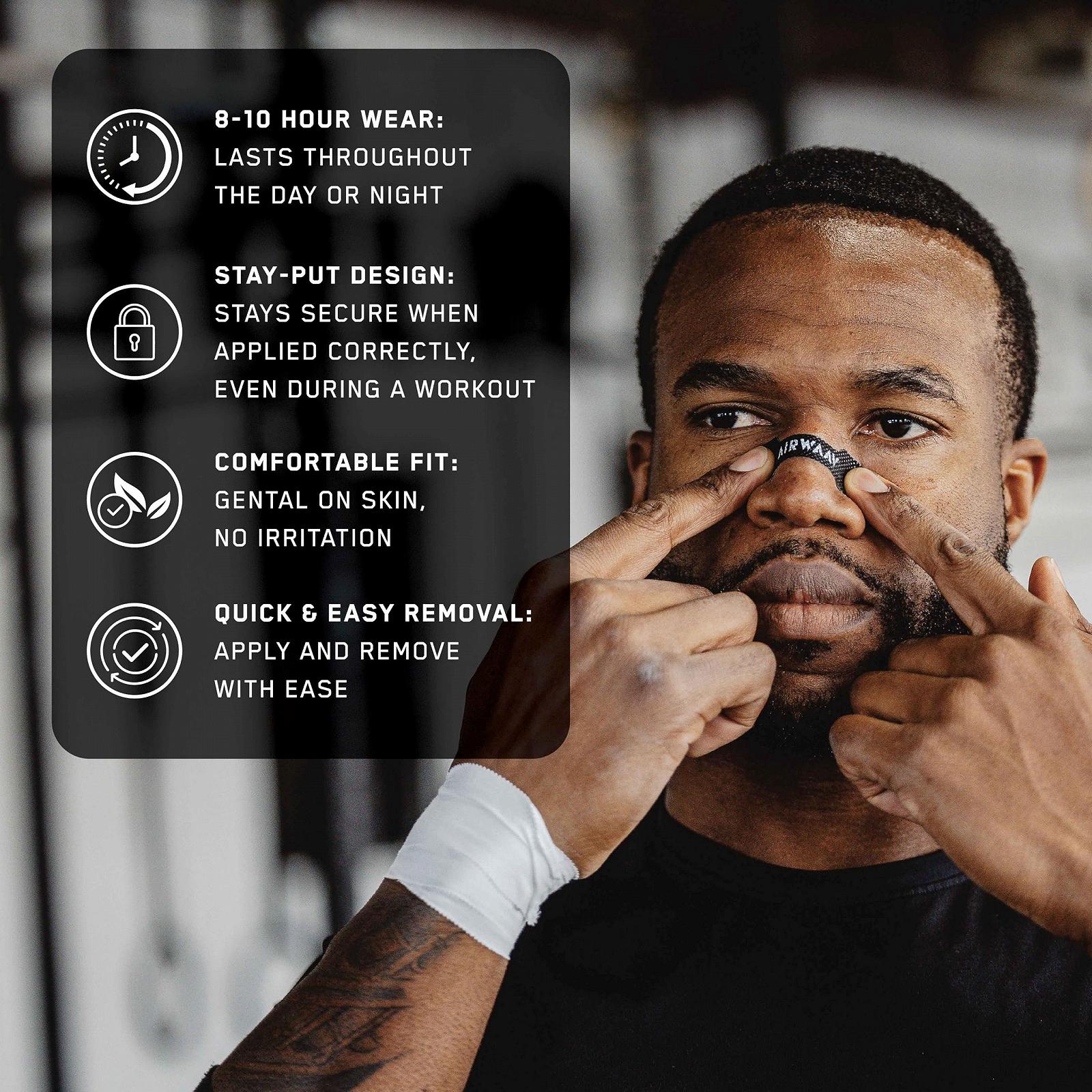 Смужки для носа AIRWAAV (30 шт.)  для збільшення поглинання кисню, зменшення хропіння, поліпшення якості сну та відновлення, фото №5