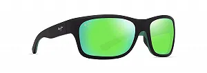 Солнцезащитные очки Unisex Maui Jim Ano NUI Matte Black W/Green Interior synthetic.ua - Фото 1