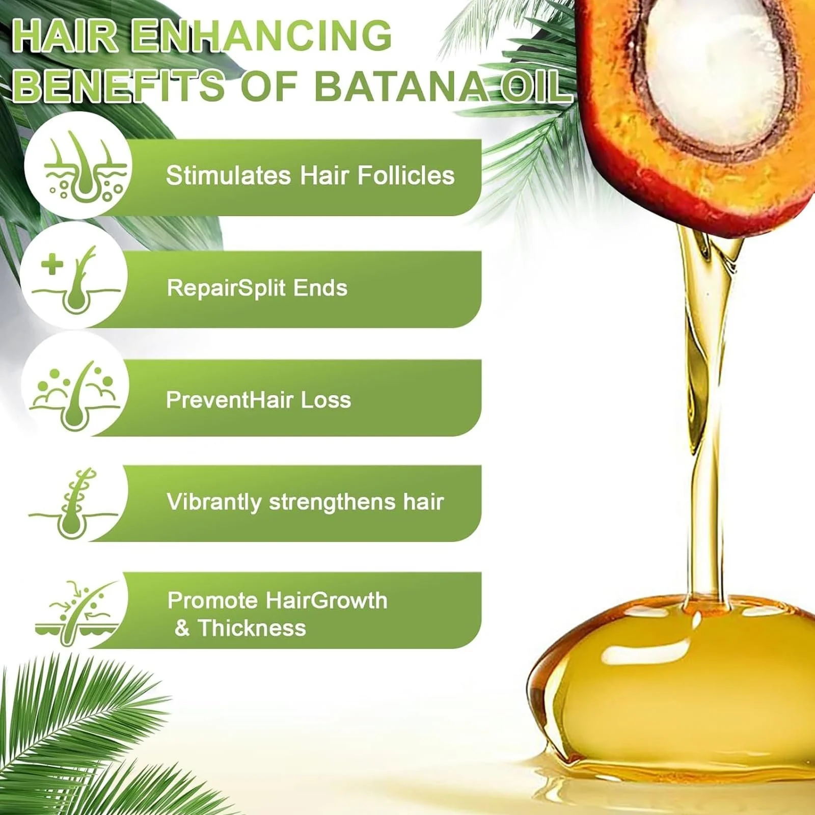 Олія Батани для росту волосся Raw, 100% натуральна, фото №3