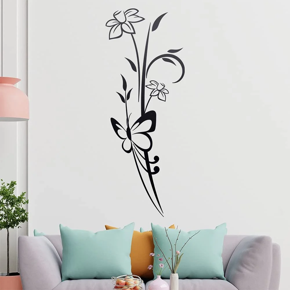 Наклейка на стену Butterfly on the Straw 6 размеров, фото №1