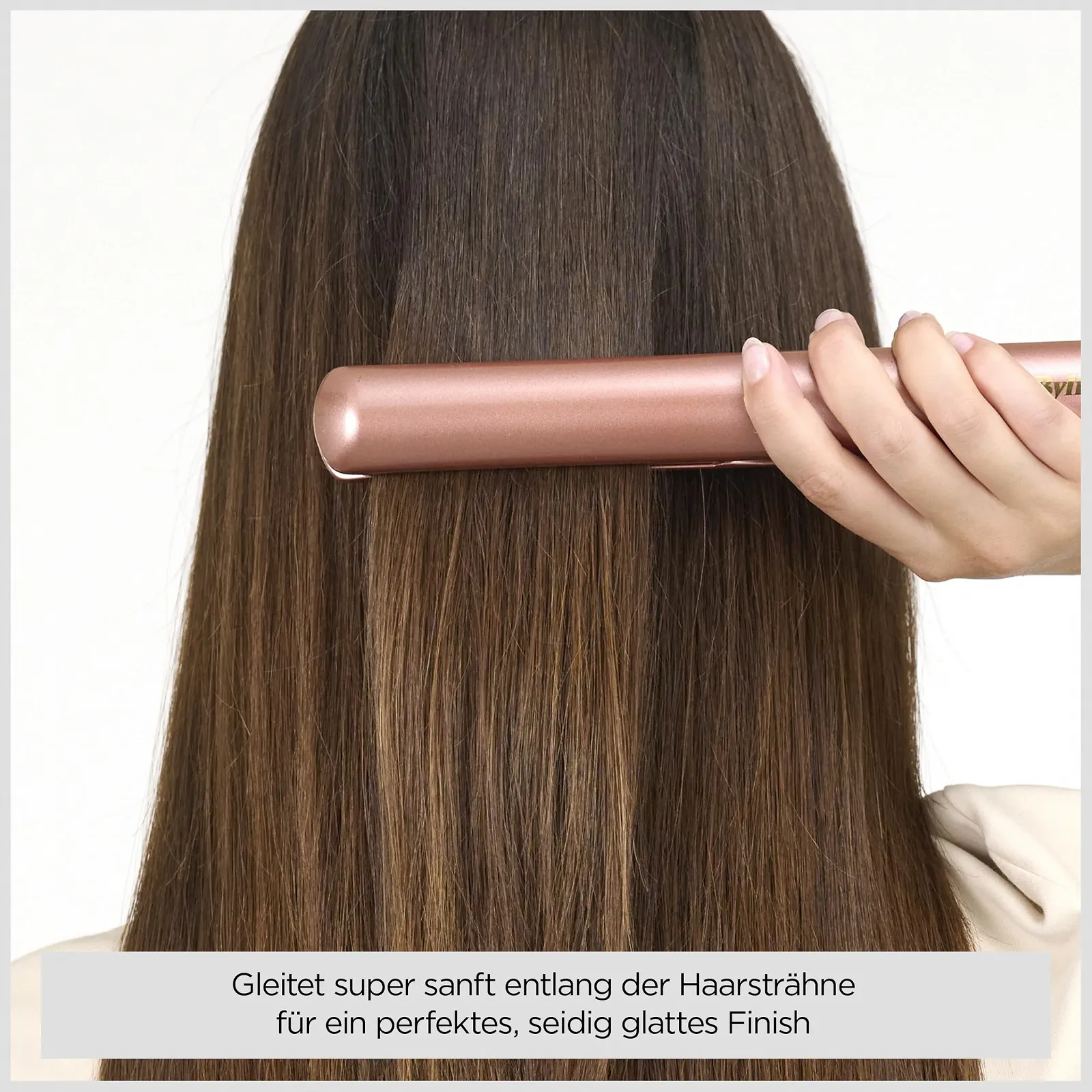 Выпрямитель для волос BaByliss Rose Gold 2598PE керамические пластины 235°C Розовое золото, фото №3