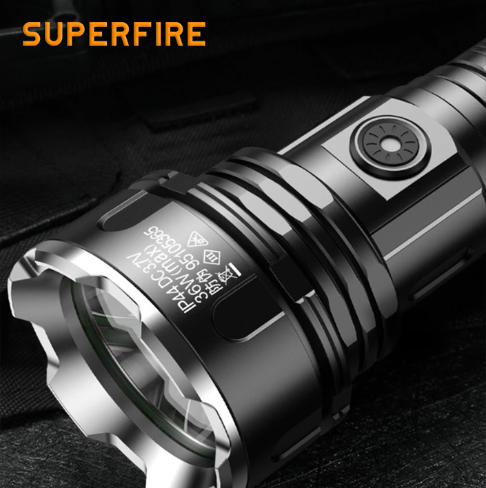 Фонарик ручний акумулятор R3-P90 SuperFire 2000 Lumen IP64, фото №4