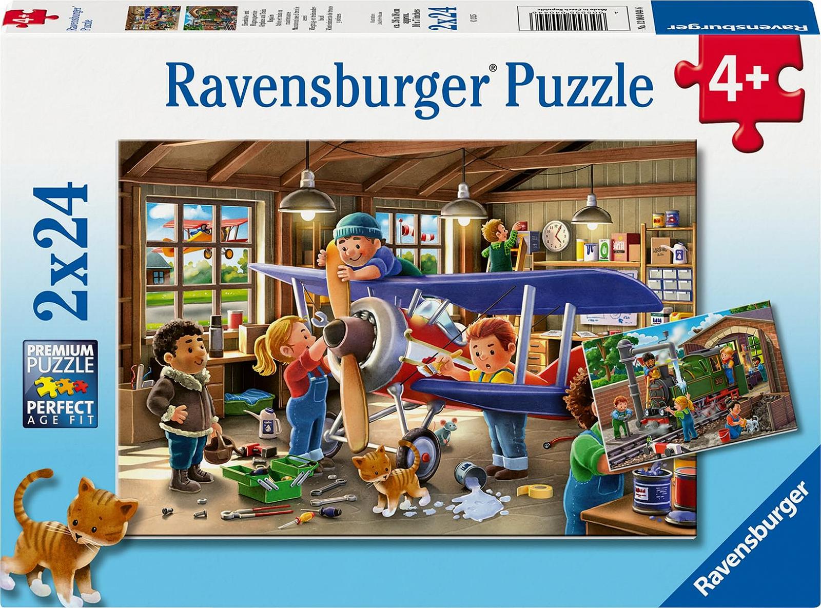 Дитячий пазл Ravensburger 12004044 Planes & Trains 2 x 24 елементи, фото №1