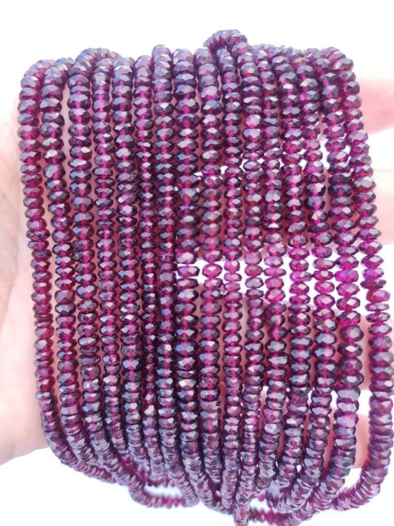 Бусины Гранат Натуральный Круглый Фацетированный 5-5.5 мм, фото №1