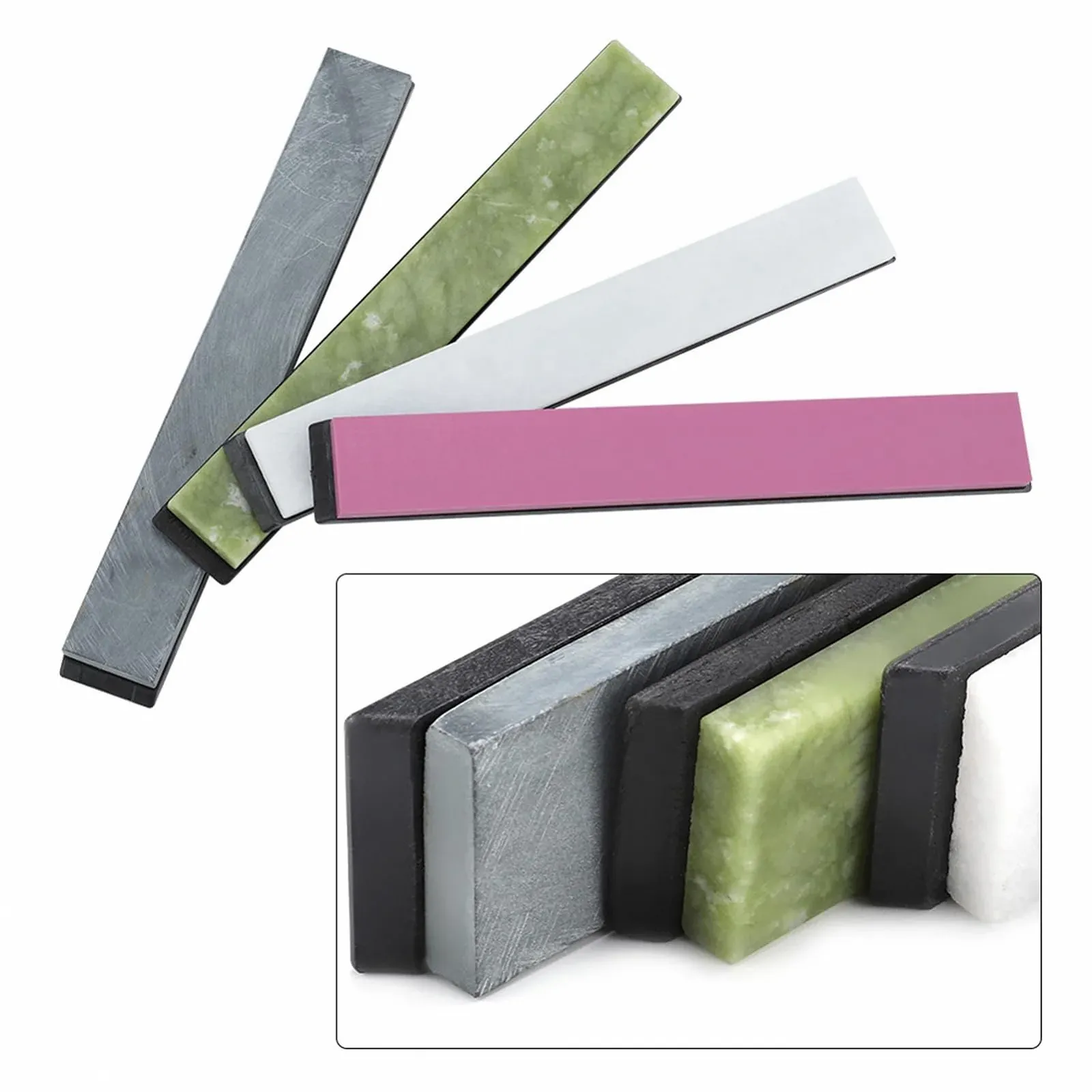 Набор точильных камней 4 шт. с основанием для точилок с фиксированным углом, фото №4