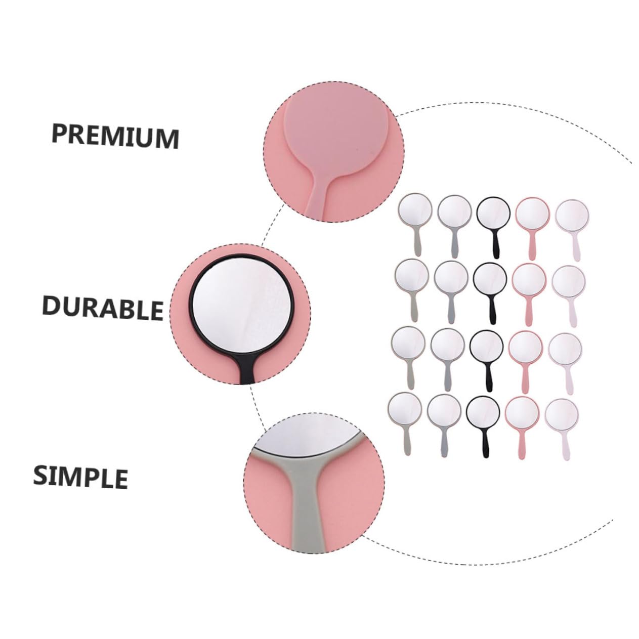 Зеркало Angoily Beauty Schminkspiegel 20 шт Make-up-handspiegel Schminkspiegel Abs Handheld для красоты женщин Карманное, фото №5 Зеркало Angoily Beauty Schminkspiegel 20 шт Make-up-handspiegel Schminkspiegel Abs Handheld для красоты женщин Карманное, фото №5
