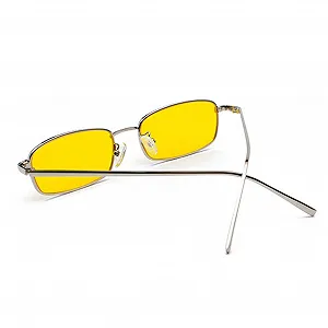 Класичні прямокутні сонцезахисні окуляри eiTurlutz Ретро Тонка металева оправа Вінтажні synthetic.ua - Фото 1