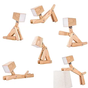 Настільна лампа Winkee Charlie Собака Дерев'яна Акумуляторна LED Сенсорна synthetic.ua - Фото 1