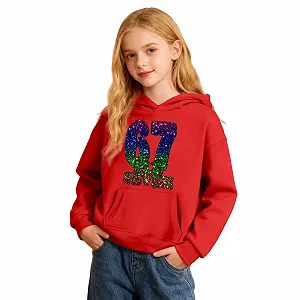 Детский пуловер 67 с капюшоном с карнавальным узором, мягкий флисовый, с карманами, размер 140 - Фото 1