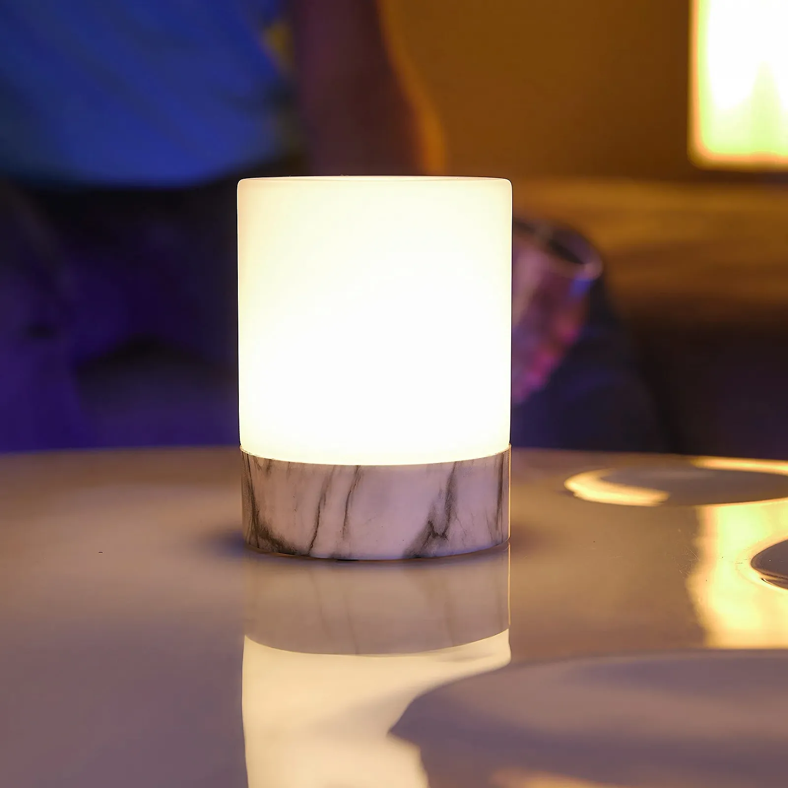 Настільна лампа Northpoint LED 2000 мАг Акумуляторна Димована Мармур, фото №6