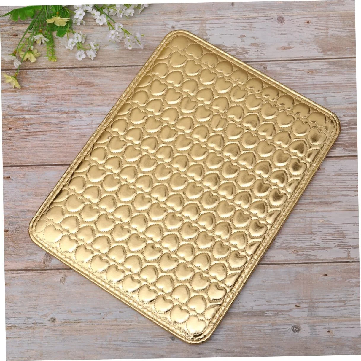 Подушка для манікюру NUOBESTY шкіряна з PU шкіри з візерунком серця, фото №2