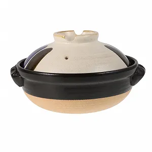 Кастрюля Gatuida керамическая с крышкой и двумя ручками, винтажная - Фото 1