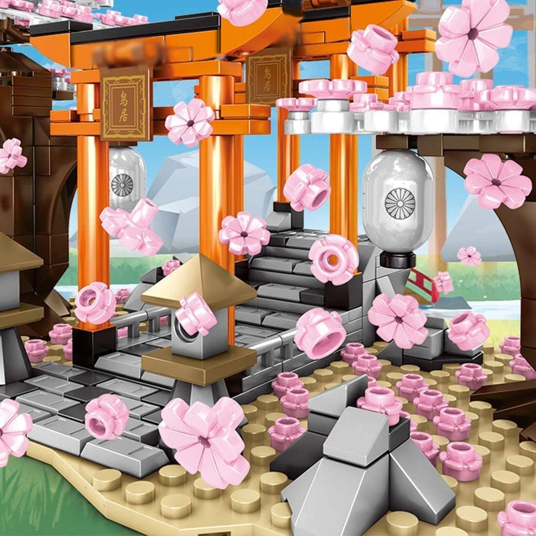 Конструктор Sakura Tree с Минифигурками Кт, 647+ Зажимных Блоков, Модульный Японский Цветок Сакуры с Строительными Пластинами и Светом, фото №3