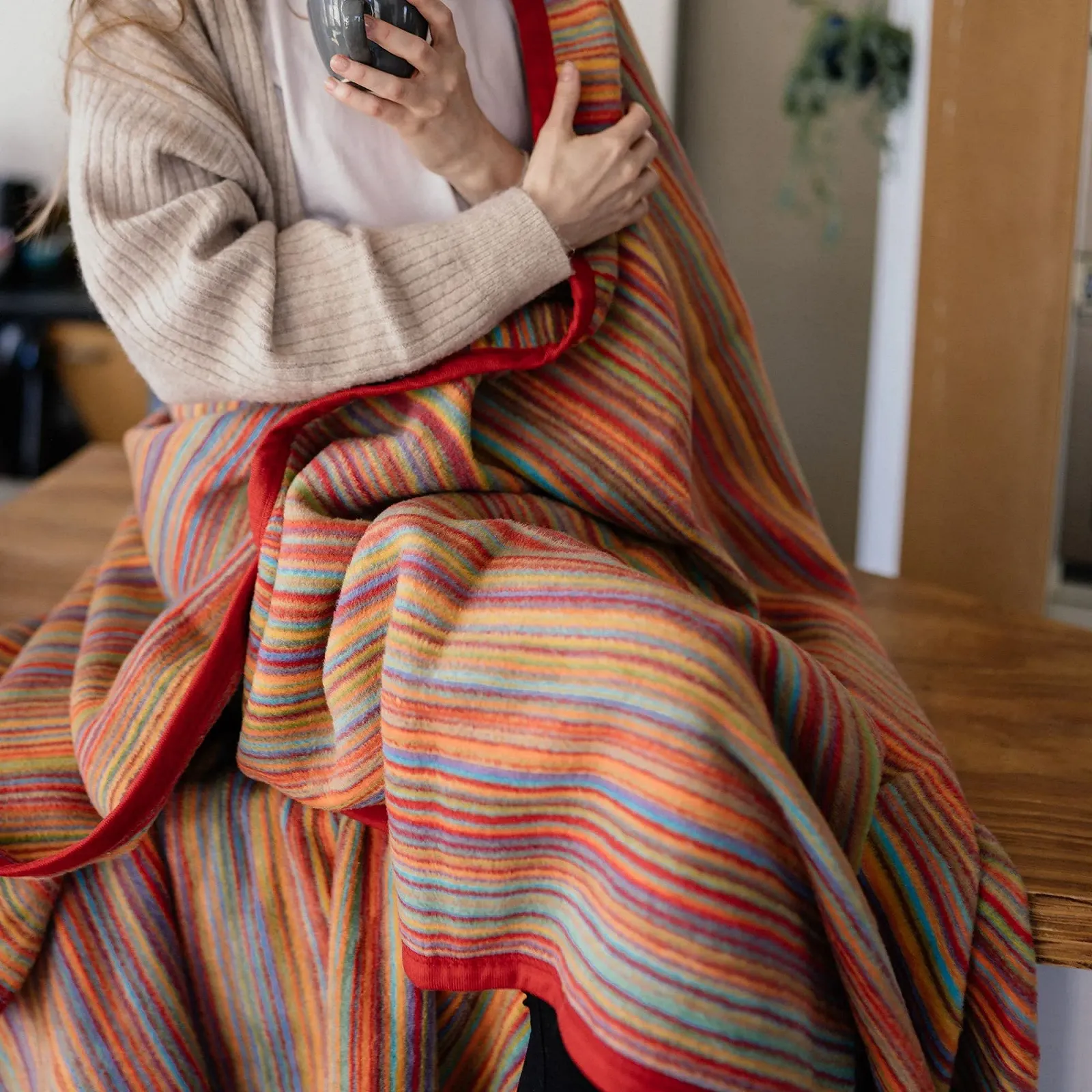 Покривало Erwin M	ller Pescara Бавовняна суміш 150 x 230 см Червоний, фото №6