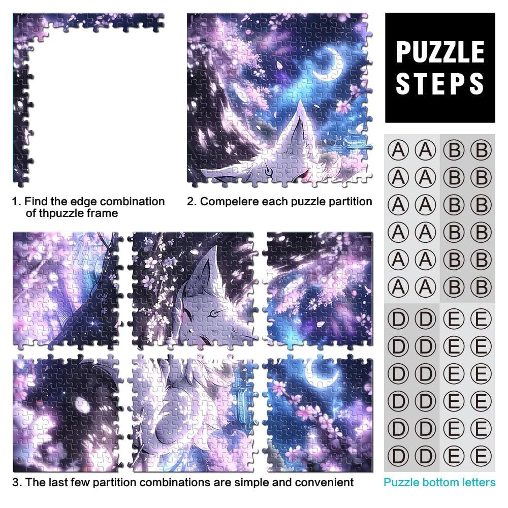 Пазл Dream Kitsune Anime Fox 1000 елементів 38 x 26 см, фото №3 Пазл Dream Kitsune Anime Fox 1000 елементів 38 x 26 см, фото №3