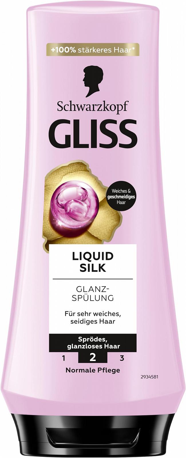 Кондиционер Gliss Liquid Silk с керамидами и шелком 200 мл, фото №2
