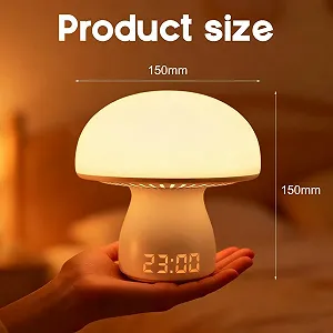 Настільна лампа LOMUG Mushroom Lamp Clock Timing USB synthetic.ua - Фото 1
