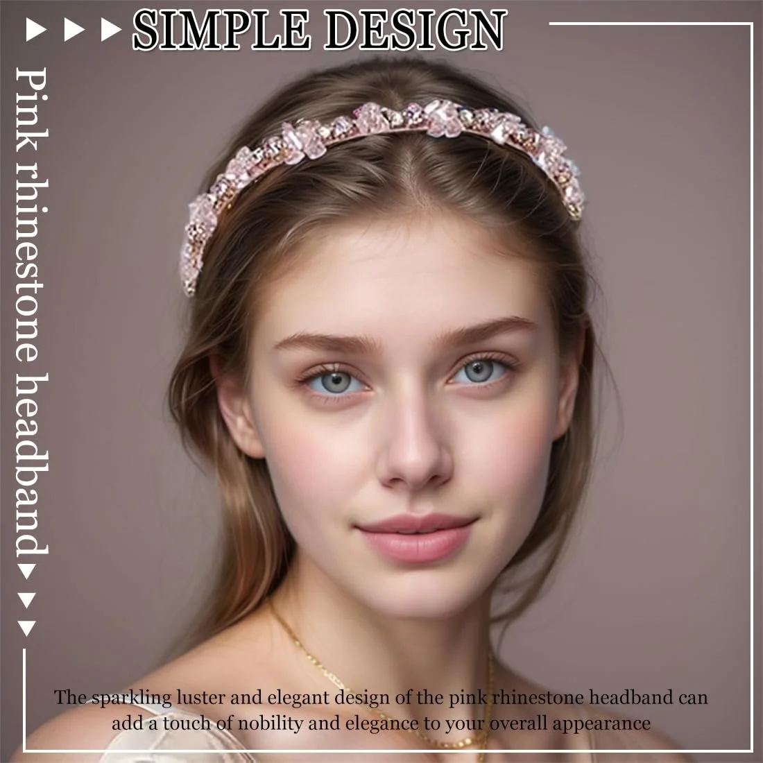 Винтажный обруч для волос с кристаллами, фото №5