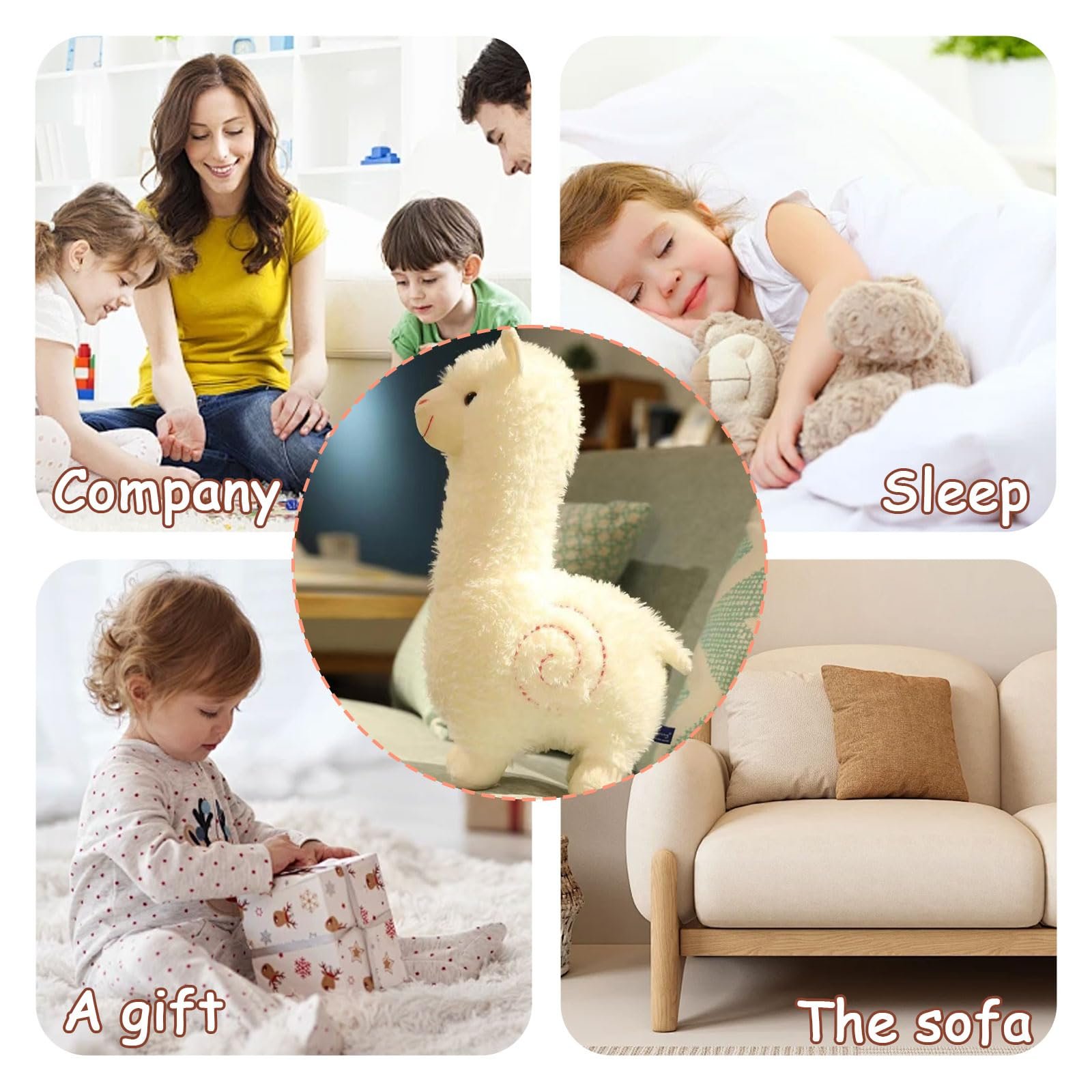 Мягкая игрушка Alpaca Cuddly Toy 25 см Белая, фото №7