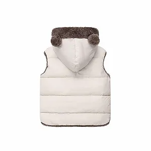 Жилет Детский Зимний Мягкий для Мальчиков и Девочек, Ушки Мишки, Замок-молния, Без рукавов, с Карманом, Теплый synthetic.ua - Фото 1