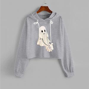 Хеллоуин-свитшот Женский Повседневный Верхняя одежда Зимний свитшот Хеллоуин Рубашка с длинными рукавами Блузка Топы Хеллоуин Рубашка Женская Смешная Графика Футболки Хеллоуин Толстовка с длинными рукавами для молодежи synthetic.ua - Фото 1