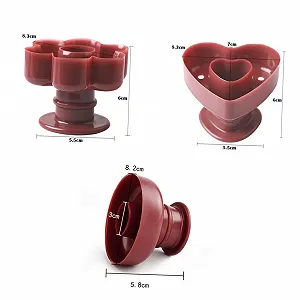 Набор форм для пончиков 3 штуки пластик PP сердце цветок и круглые synthetic.ua - Фото 1
