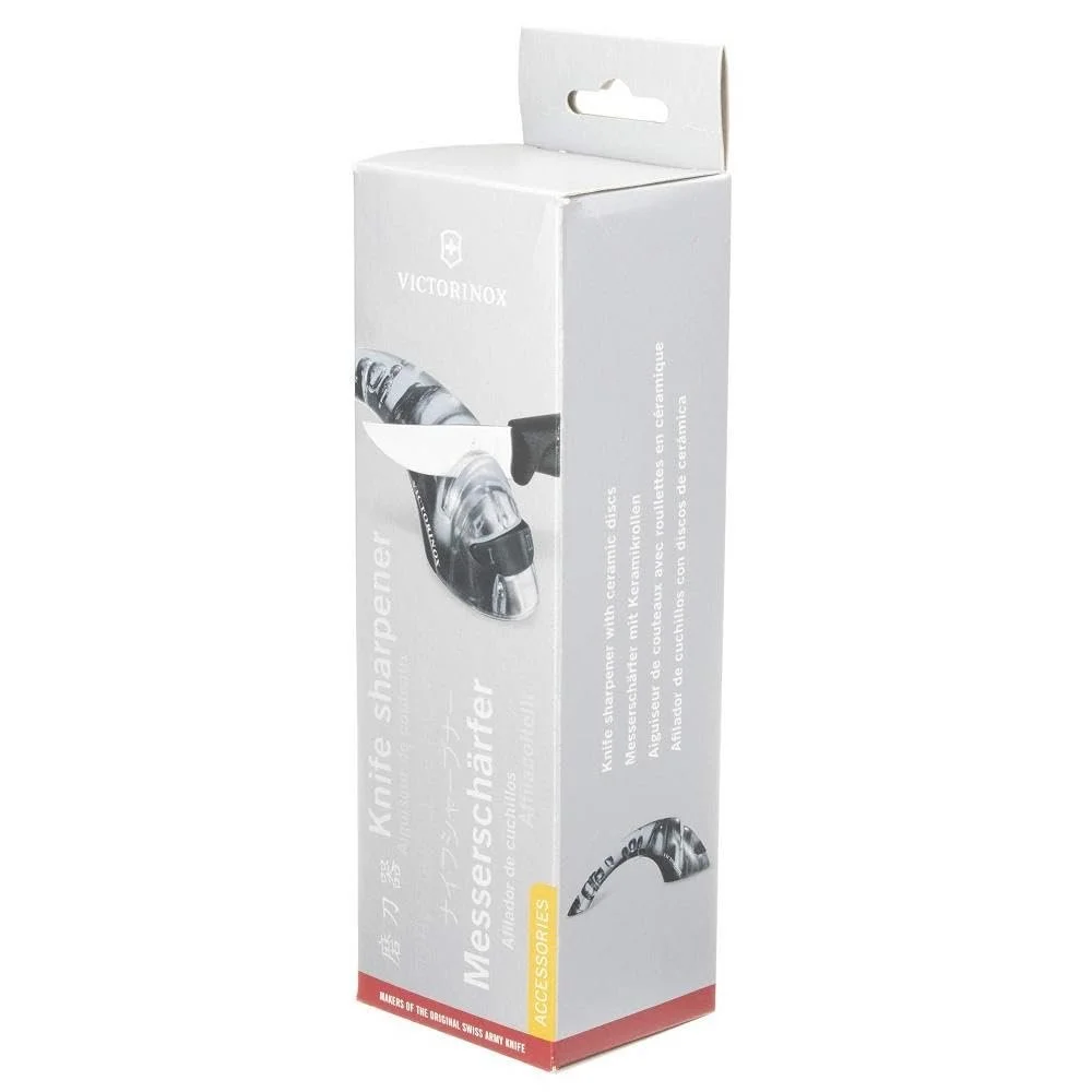 Ручная точилка для ножей Victorinox Outdoor 2-ступенчатая Керамическая Черная, фото №3