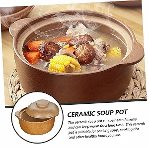 Кастрюля для супа керамическая с крышкой 1.6 л synthetic.ua - Фото 1