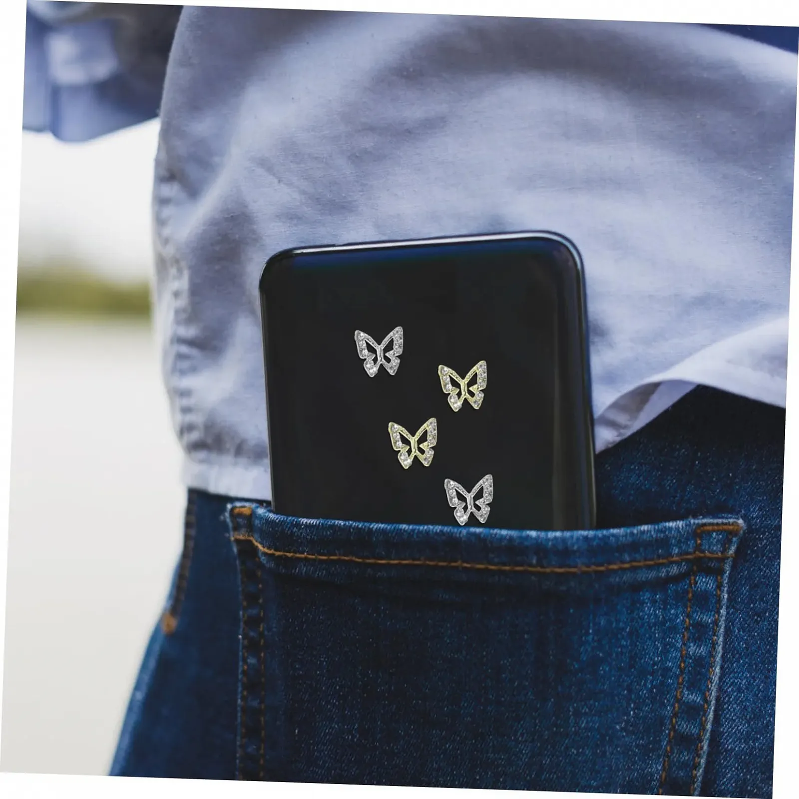 Украшения для ногтей Бабочки 40 шт., фото №3