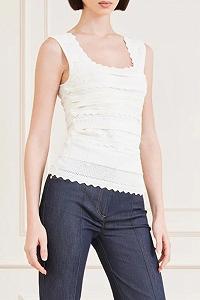 Жіночий топ Guess by Marciano scalloped edges Білий - M - Фото 1