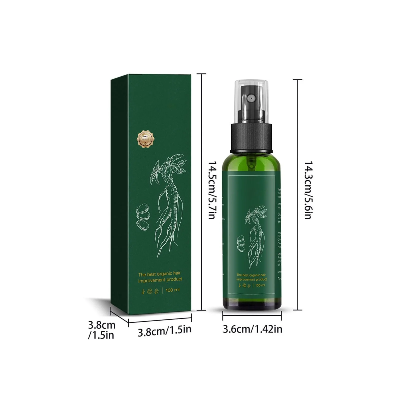 Спрей для росту волосся Женьшень, фото №3