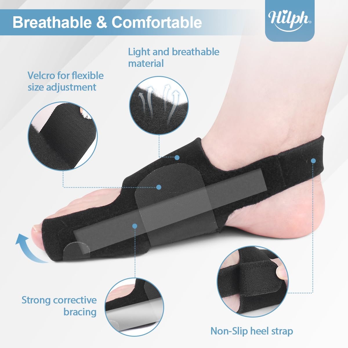 Роздільник для пальців ніг Hilph Hallux Valgus для чоловіків та жінок, фото №3