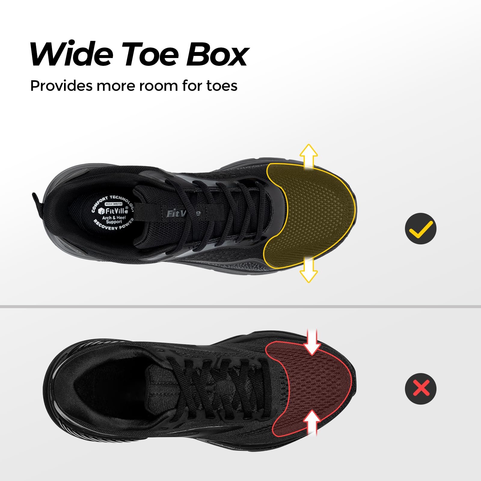 Кросівки FitVille Спортивні Дихаючі Амортизуючі Легкі Нековзні, фото №6