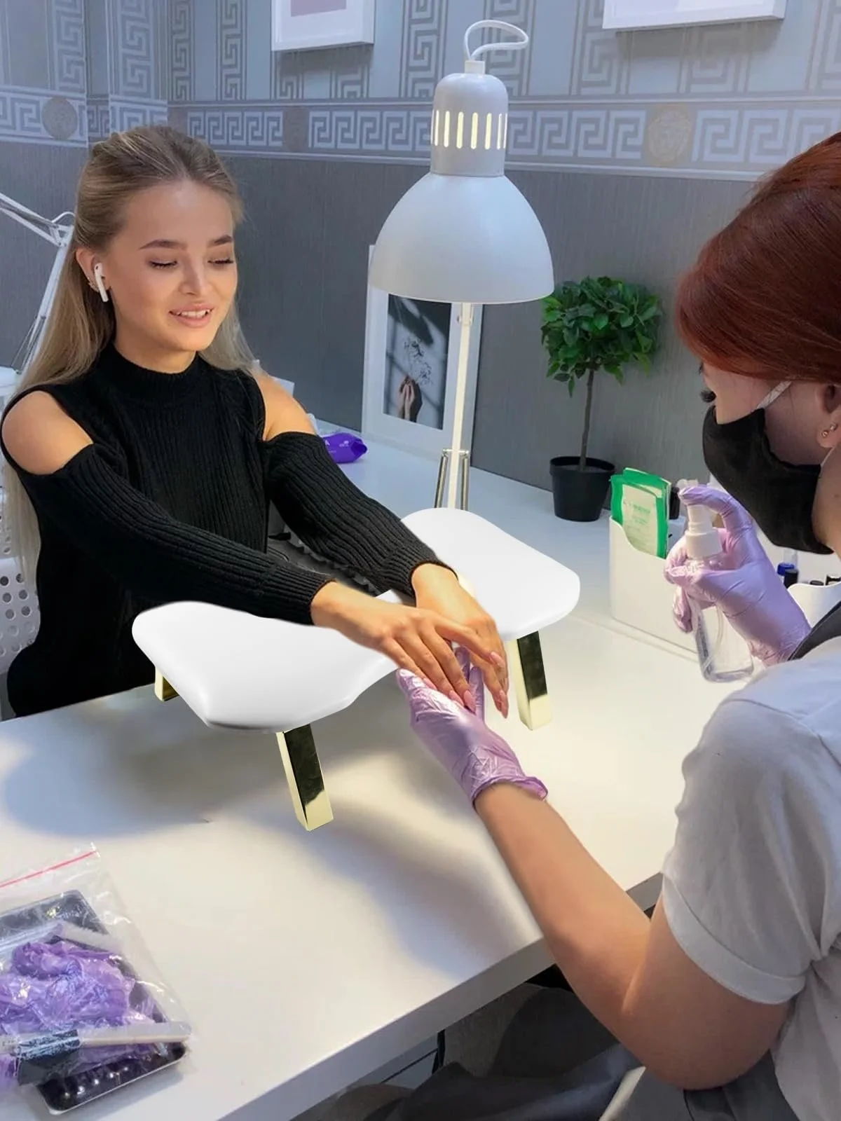 Підставка для рук манікюрна Butterfly Білий колір, фото №7 Підставка для рук манікюрна Butterfly Білий колір, фото №7