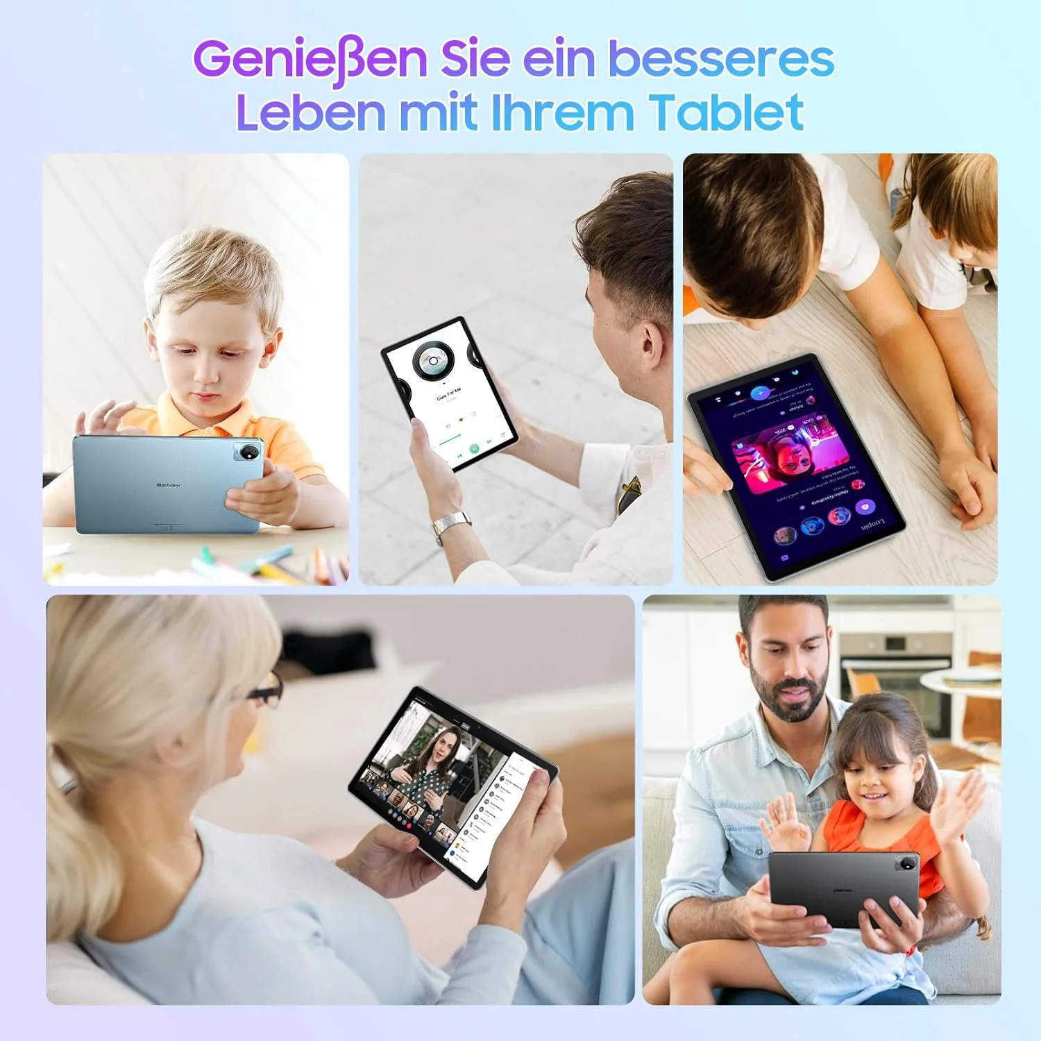 Планшет 10.1" Blackview Tab 30 Wi-Fi 2+4/64Gb 8 ядер Android 13 5100 mAh Блакитний, фото №5