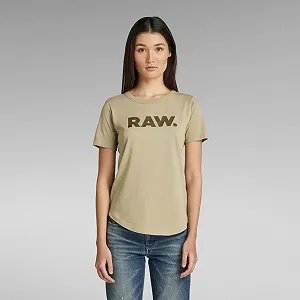 Купити Жіноча футболка G-Star - Slim Top Бежева - S - Фото 1 Жіноча футболка G-Star - Slim Top Бежева - S - Фото 1