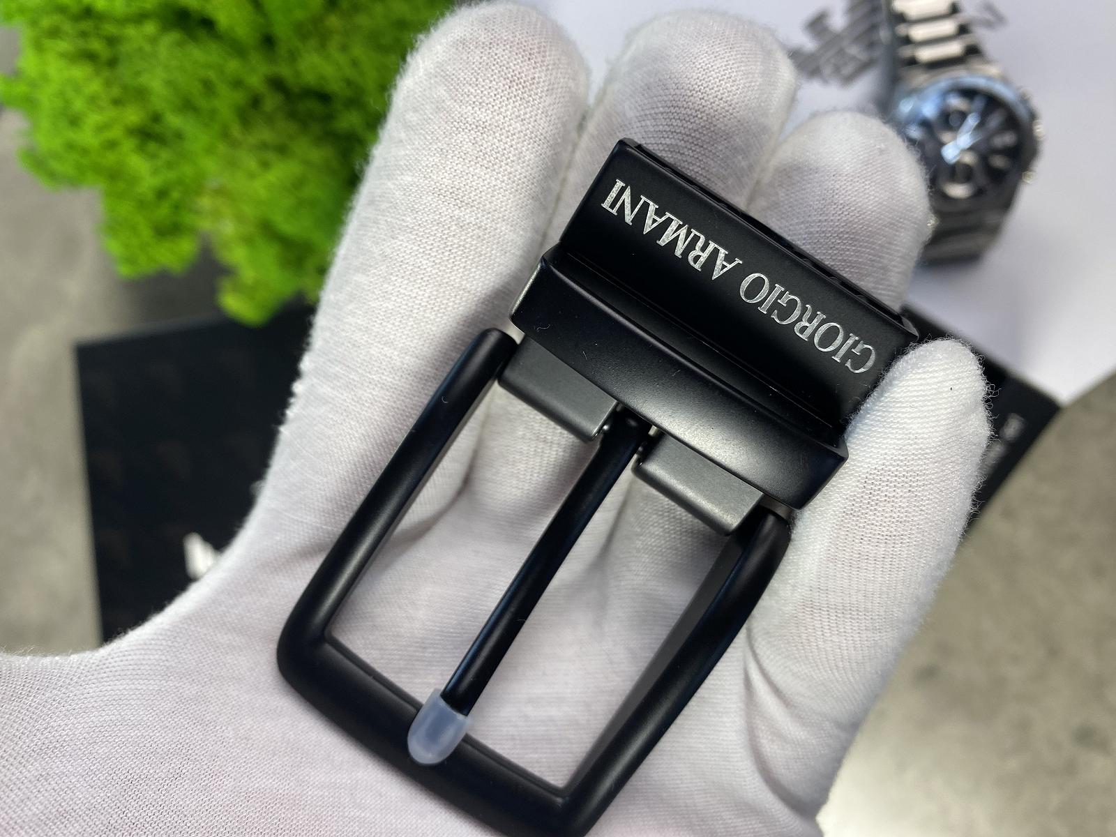 Подарунковий набір зі шкіряним ремнем Giorgio Armani з двома змінними пряжками Джорджіо Армані, фото №8